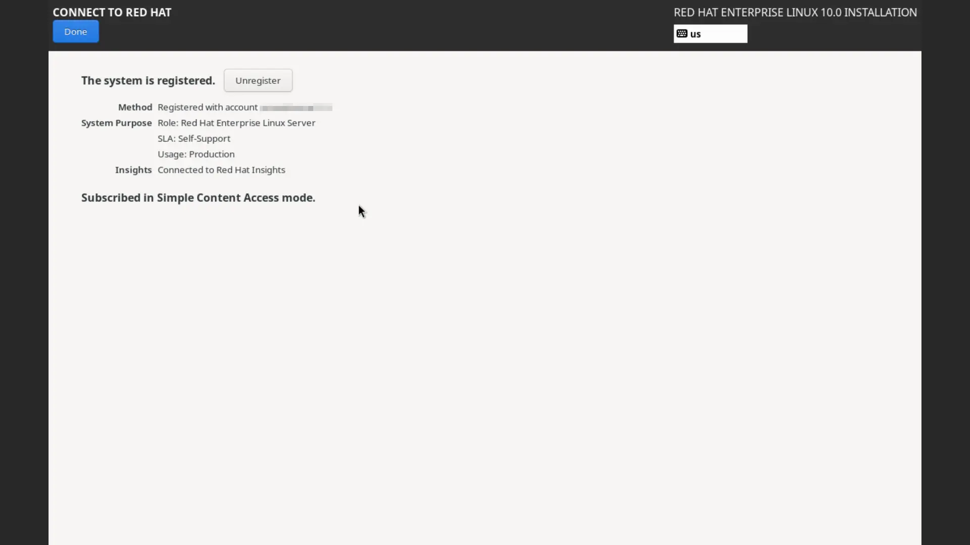 Connected to Red Hat